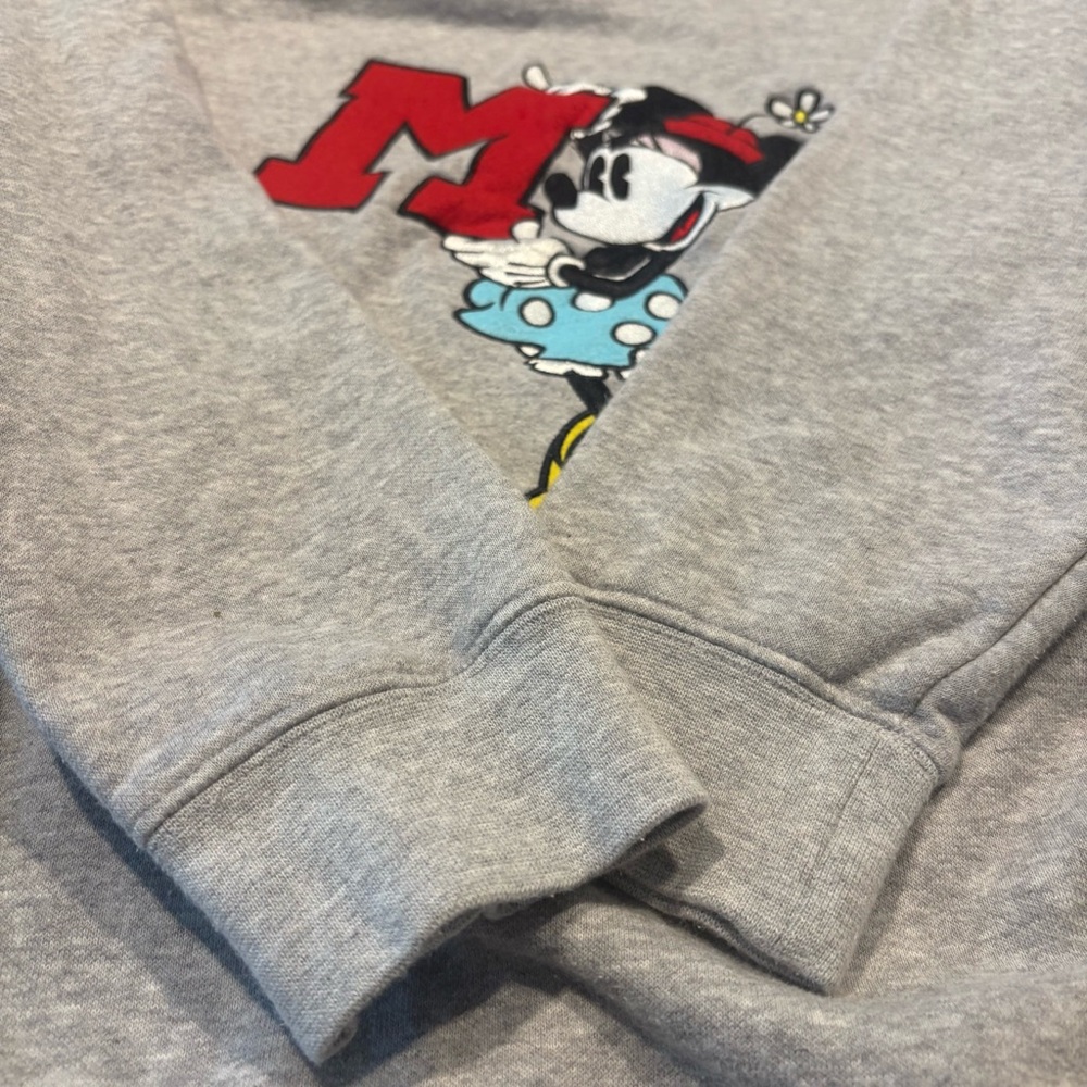 Disney Minnie Mouse Gray Sweatshirt for Kids Size M (7/8) - Picture 4 of 5